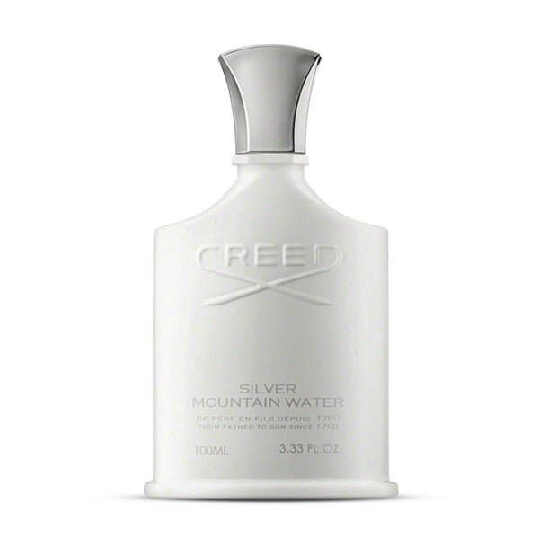 Creed Silver Mountain Water Parfümflakon, inspiriert von der französischen Berglandschaft, perfektes Produkt für Parfümproben und Duftproben.