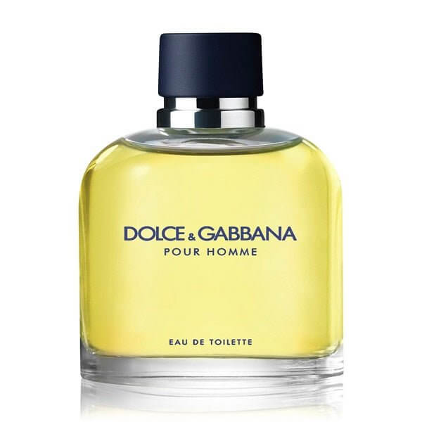 Dolce & Gabbana Pour Homme Eau de Toilette in a clear bottle with blue cap, ideal for Männer who enjoy aromatische and frische Parfümproben and Duftproben.