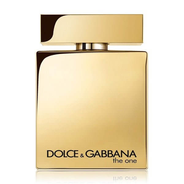 Dolce & Gabbana The One for Men Gold Parfümflasche - elegante, goldene Verpackung für Duftproben, Parfüm testen und Parfümproben