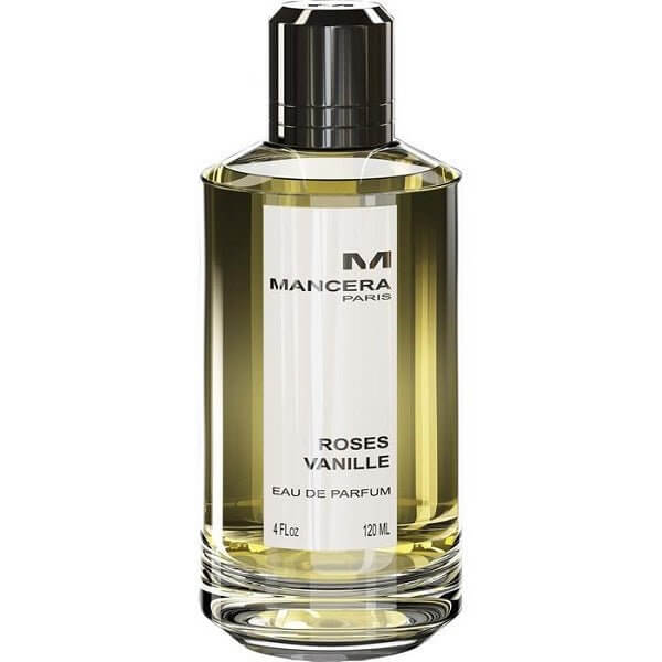 Mancera Roses Vanille Eau de Parfum 120ml bottle, ideal for Parfümproben, Duftproben, and Parfüm testen.