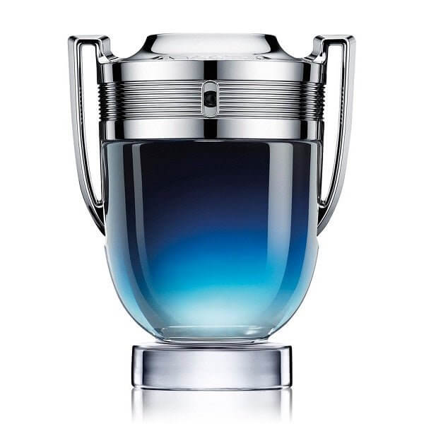 Paco Rabanne Invictus Legend Parfümflakon in Blau und Silber, ideal für Duftproben und Parfüm testen