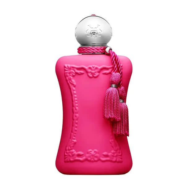 Parfums de Marly Oriana pink bottle with tassels, perfect for Parfümproben, Duftproben, Parfüm testen.