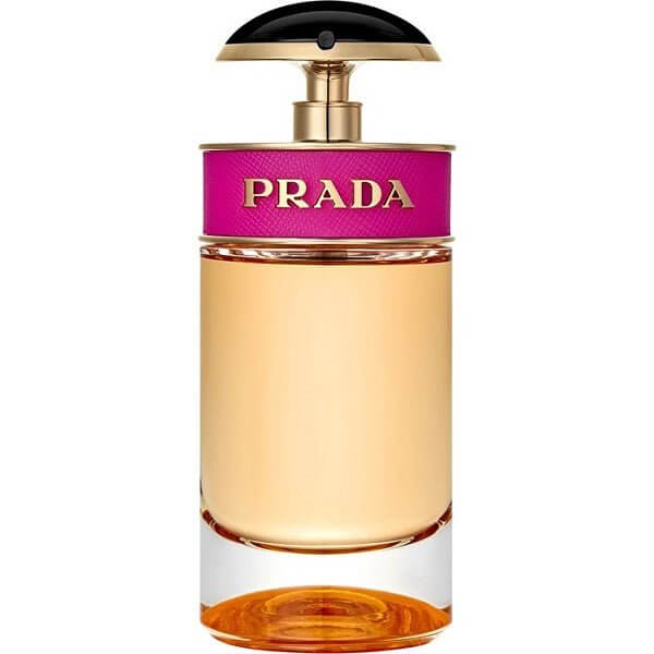 Prada Candy Parfümflasche - Pink und Gold, ideal für Parfümproben und Duftproben, perfekt zum Parfüm testen.